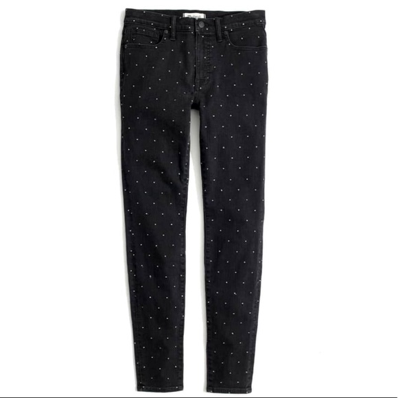 Madewell 9" High Rise Tall Jeans Metallic Dot - Picture 4 of 7